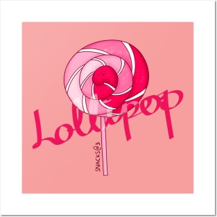 Lollipop in PINK with words Posters and Art